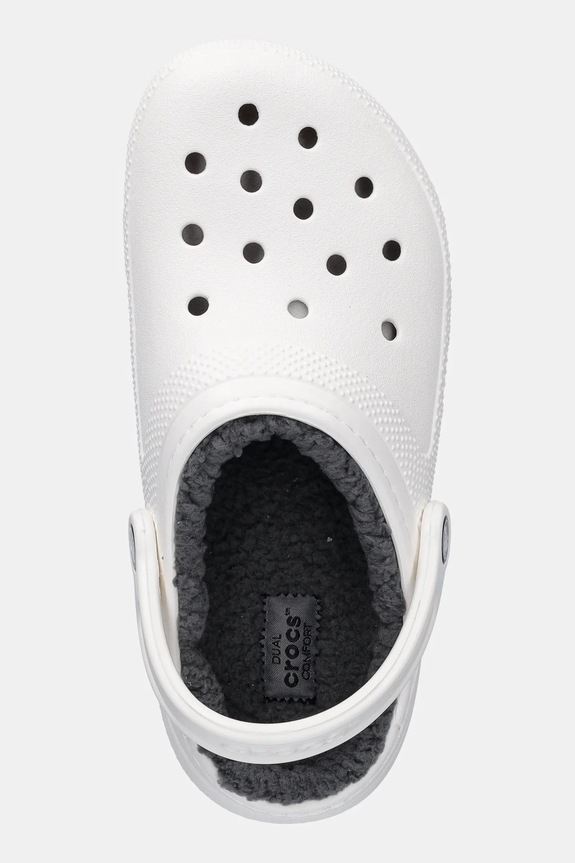 Crocs - Klapki Classic Lined Clog biały CLASICLCLOG203591.36.43
