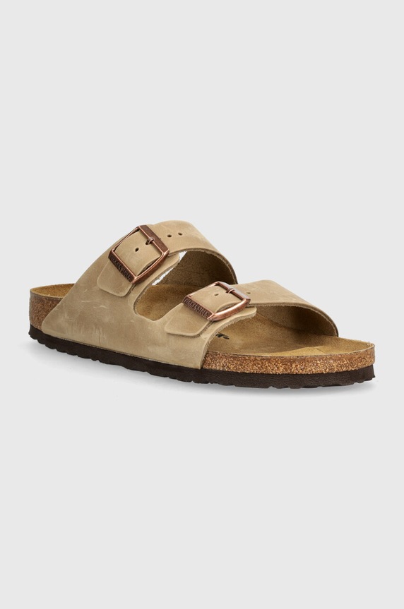 Birkenstock nubuk papucs Arizona velúr bőr barna 352203