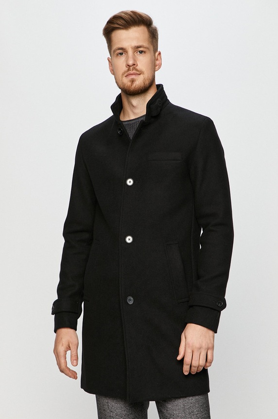 Premium by Jack&Jones - Płaszcz bez kaptura czarny 12177644