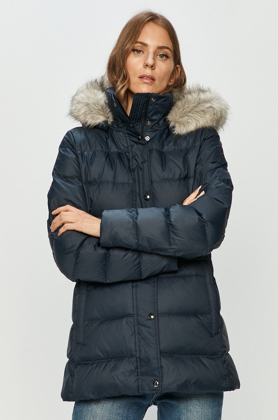 Tommy Hilfiger - Kurtka puchowa WW0WW28610 pozostałe granatowy WW0WW28610