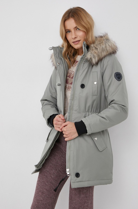 Only - Kurtka z podszewką zielony 15213755