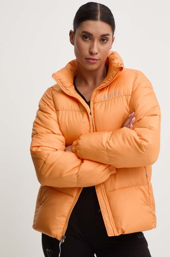 Columbia kurtka Puffect Jacket bez kaptura pomarańczowy 1864781