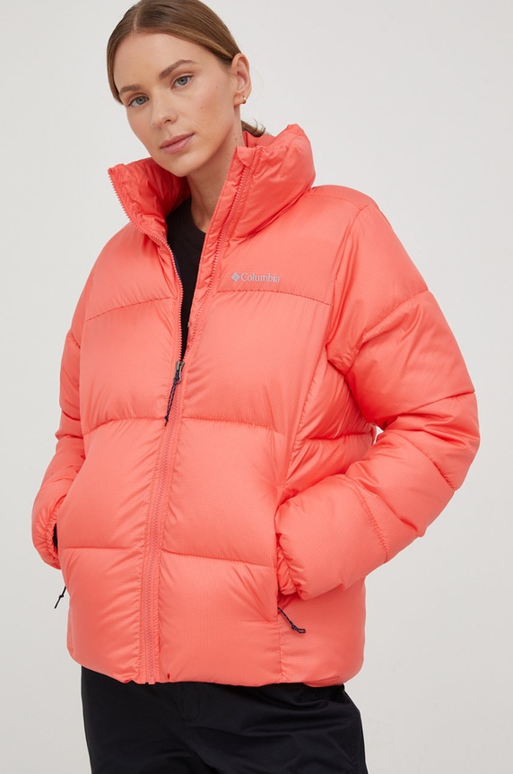 Columbia geacă Puffect Jacket cu captuseala portocaliu 1864781