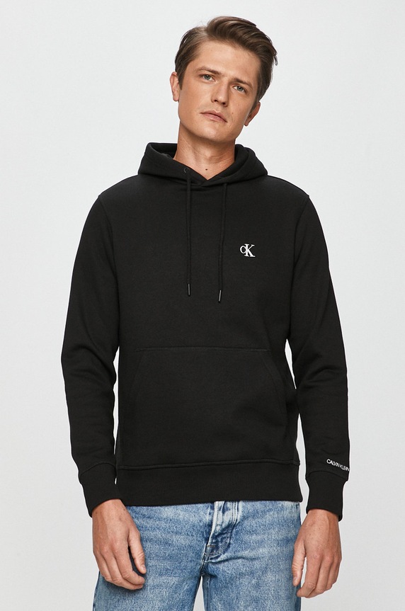 Calvin Klein Jeans - Majica s kapuljačom crna J30J315713