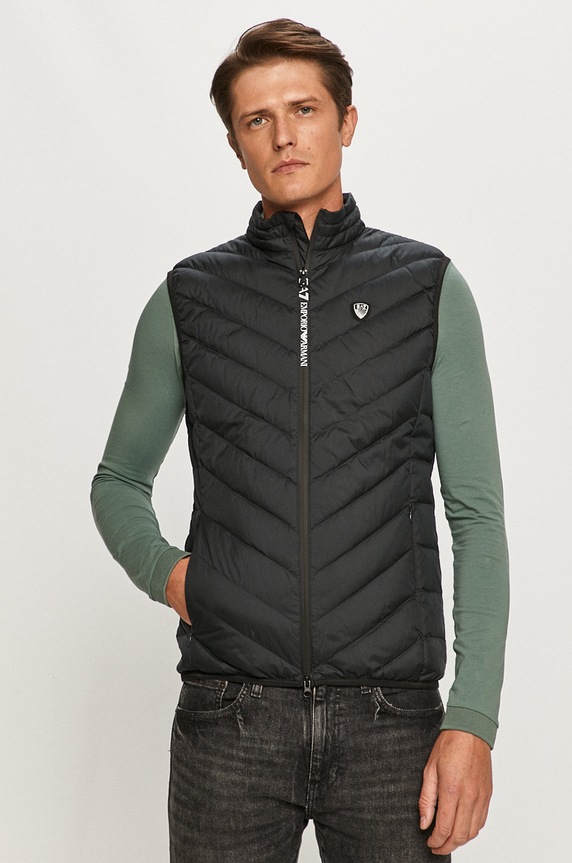 EA7 Emporio Armani Bezrękawnik puchowy 8NPQ03.PNE1Z bez kaptura granatowy 8NPQ03.PNE1Z