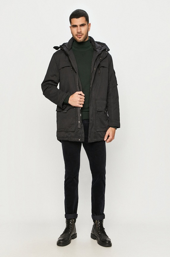 Pepe Jeans - Parka Byron PM402295 czarny AW20