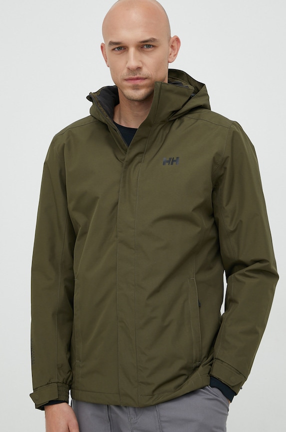 Jakna Helly Hansen DUBLINER INSULATED JACKET za prijelazno razdoblje zelena 53117