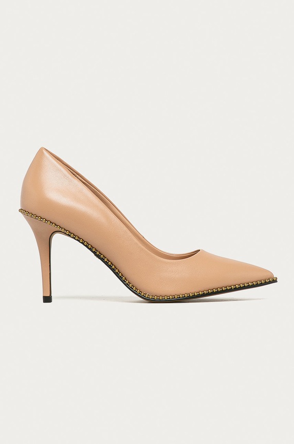 Coach - Δερμάτινες γόβες στιλέτο μπεζ G3935