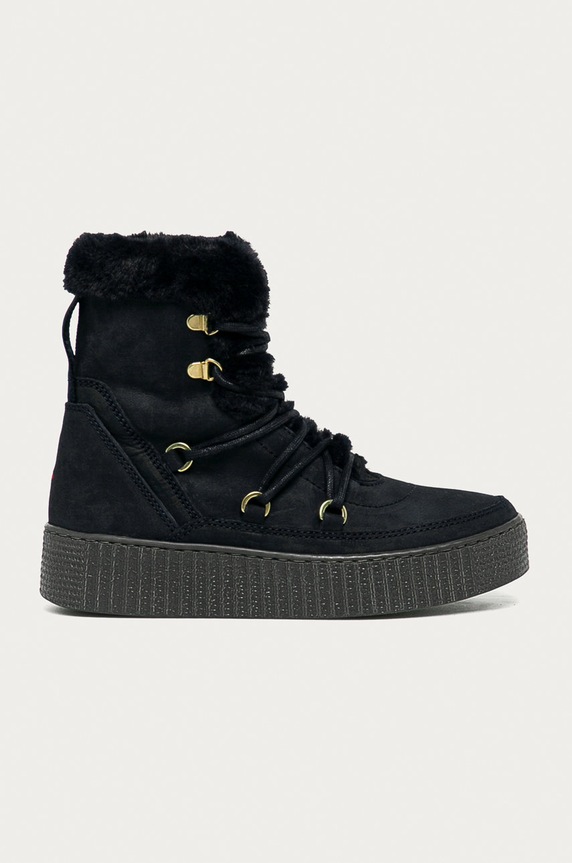 Tommy Hilfiger - Śniegowce tekstylny granatowy FW0FW05285DW5