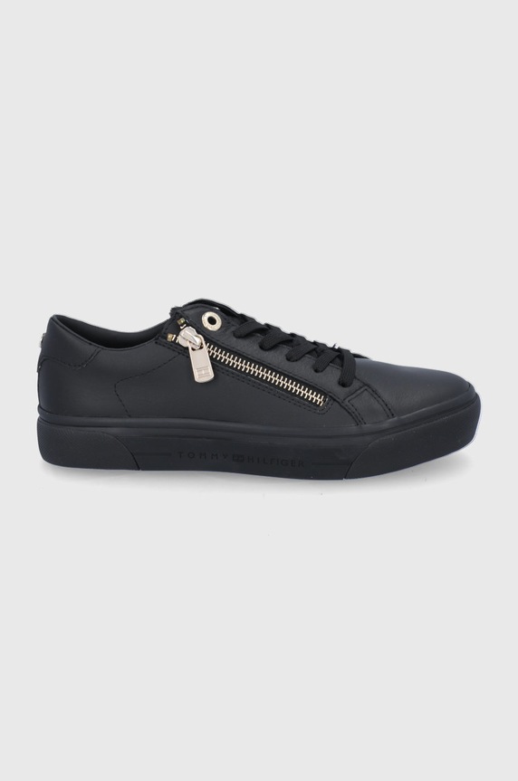 Tommy Hilfiger Buty imitacja skóry licowej czarny FW0FW05229BDS