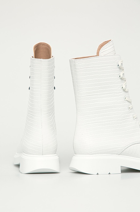 Cipők Stuart Weitzman - Bőr bakancs Mckenzee S3932.WHT fehér
