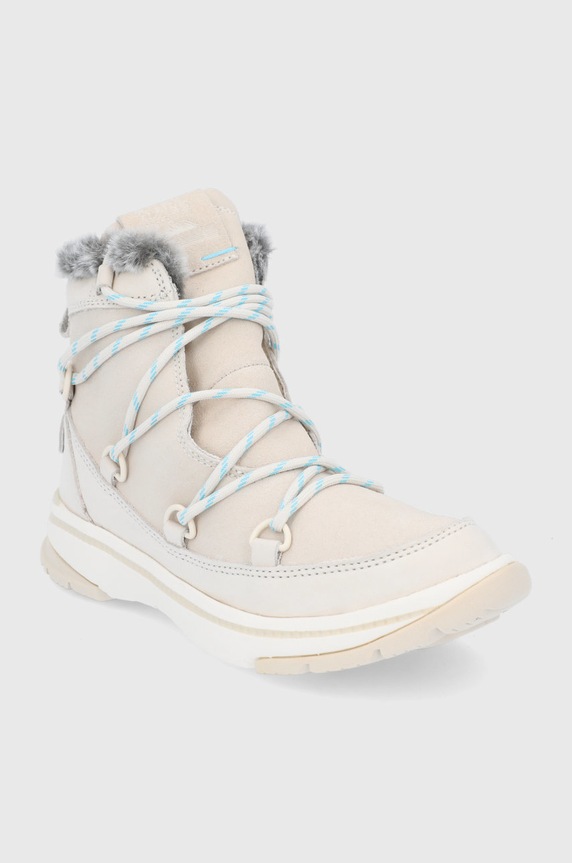 Roxy śniegowce zamszowe ARJB700655 beżowy AW21
