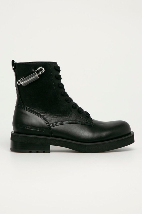 Calvin Klein Jeans - Kožené workery nezateplené černá R1573.001