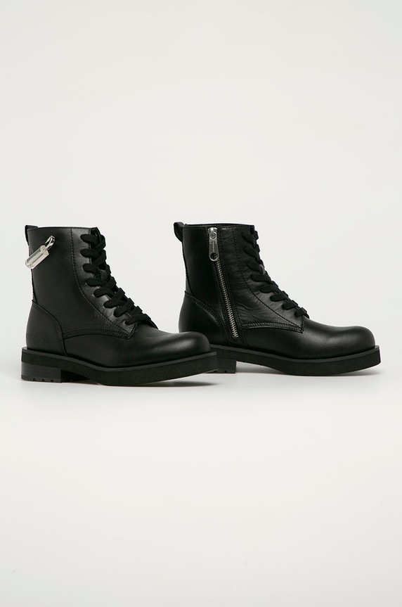 Calvin Klein Jeans - Kožené workery R1573.001 černá AW20