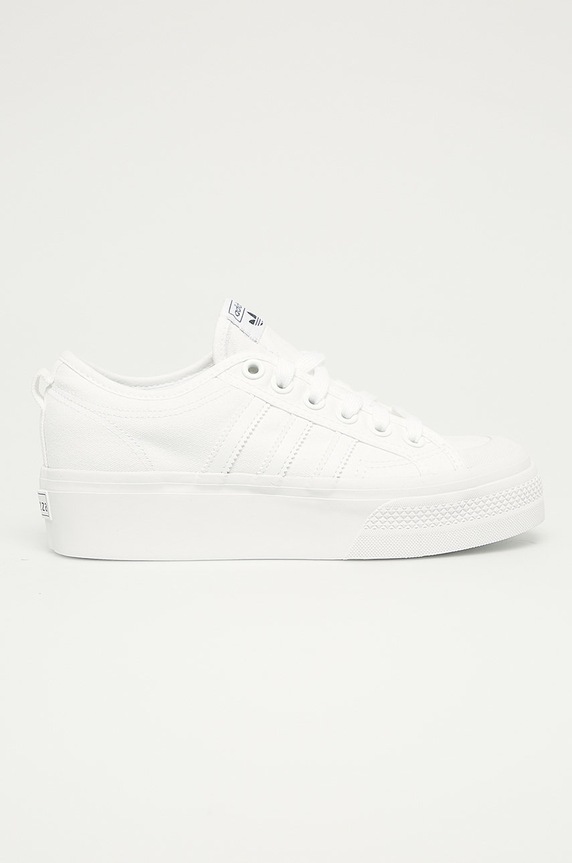 Ниски кецове adidas Originals Nizza Platform изкуствена кожа бял FV5322