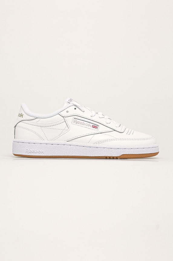 Δερμάτινα sneakers Reebok Classic CLUB C 85 φλατ λευκό BS7686.100000016