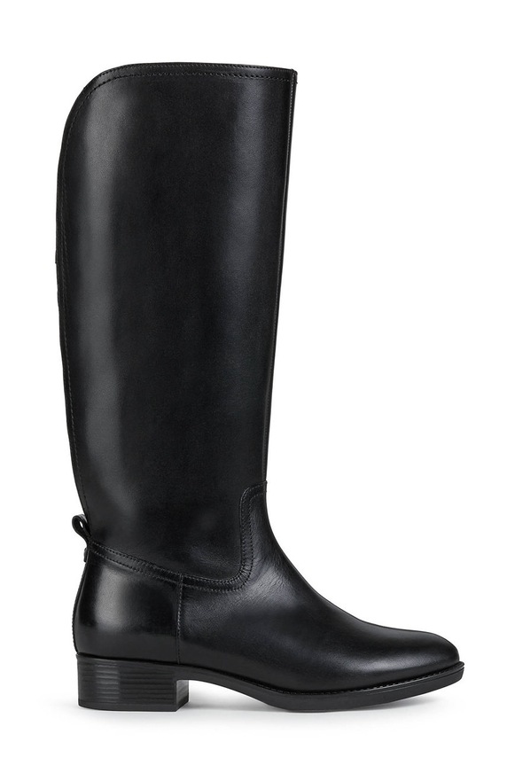 Geox - Bőr csizma lapos fekete D04G1A.00043.FELICITY