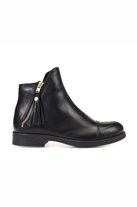 Geox - Botki skórzane JR AGATA płaski czarny J5449C.00043.AGATA