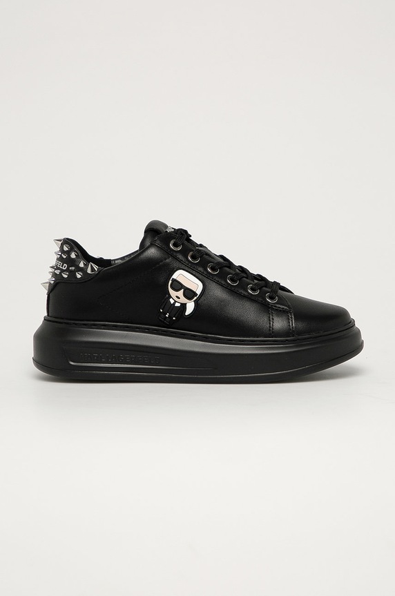 Karl Lagerfeld - Buty skórzane KAPRI platforma czarny KL62529.00X