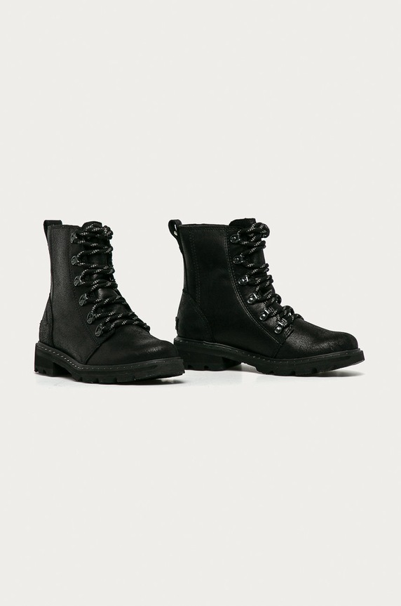 Sorel - Δερμάτινες μπότες Lennox Lace 1921271 μαύρο AW20