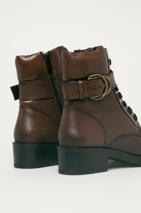 Παπούτσια Mexx - Δερμάτινες μπότες Booties Daley MXDA0096.01W καφέ