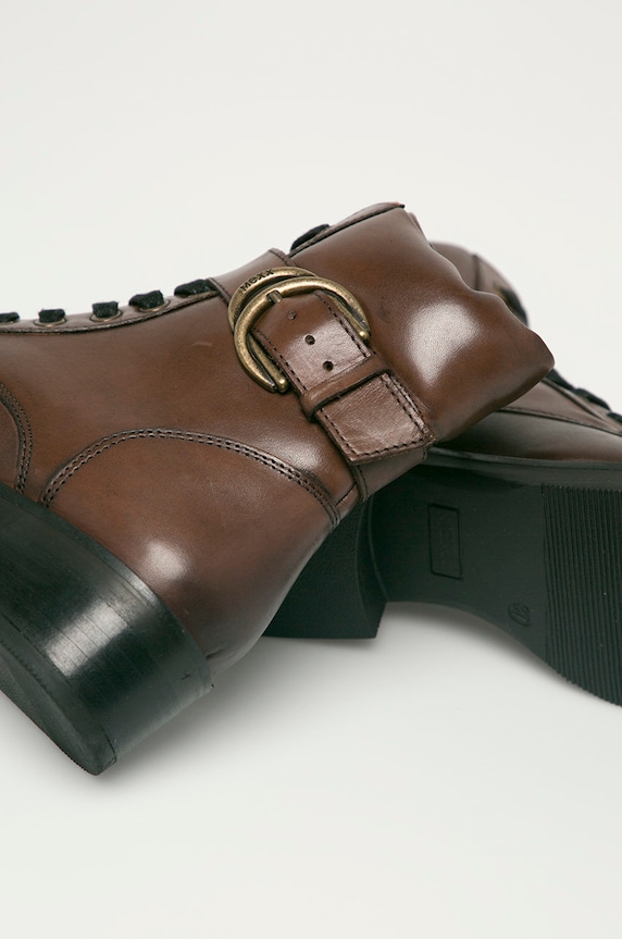 Mexx - Δερμάτινες μπότες Booties Daley καφέ MXDA0096.01W