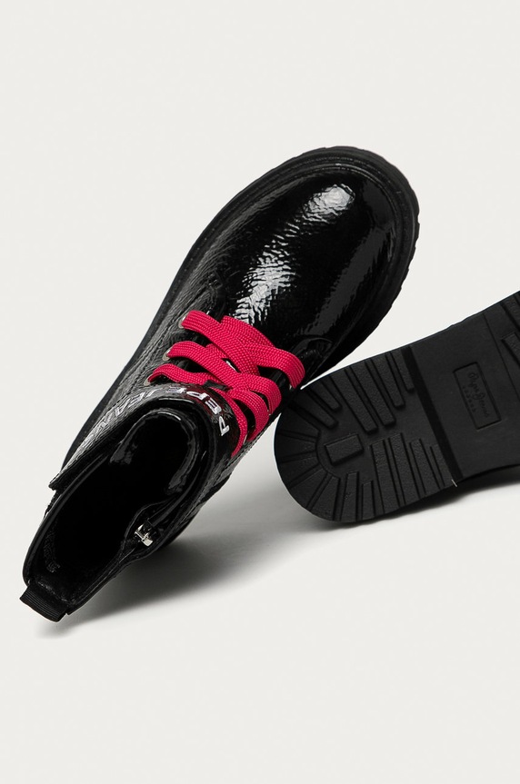 Pepe Jeans - Workery dziecięce Hatton Velcro czarny PGS50161