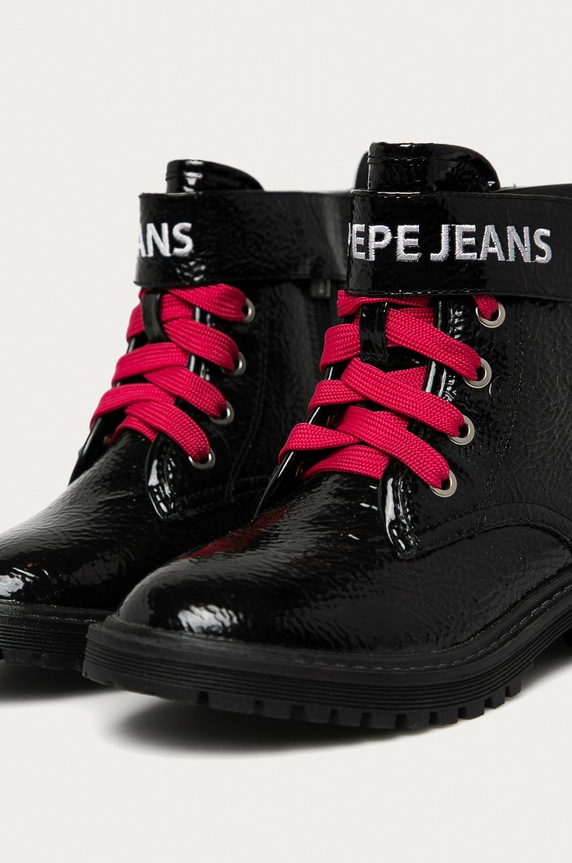Pepe Jeans - Workery dziecięce Hatton Velcro PGS50161 czarny