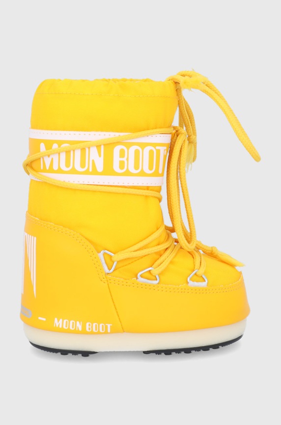 Moon Boot - Śniegowce dziecięce Classic Nylon syntetyczny żółty 140044.M.B.NYLON.23.34