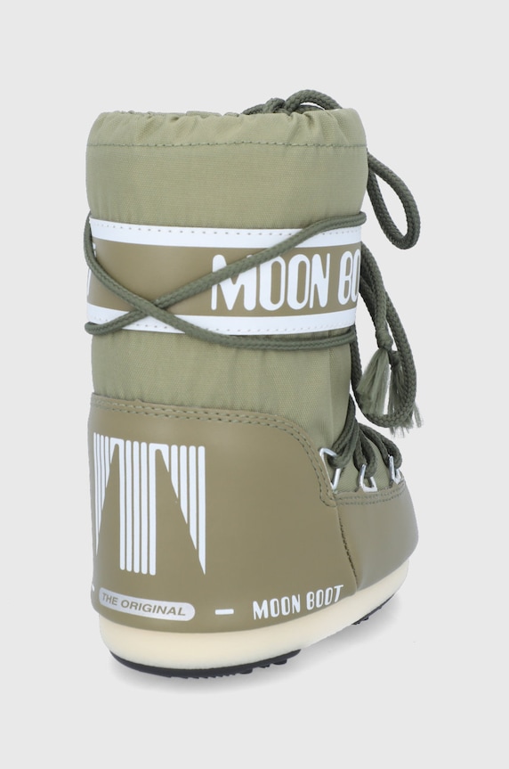 Dziewczynka Moon Boot - Śniegowce dziecięce Classic Nylon 140044.M.B.NYLON.23.34 zielony