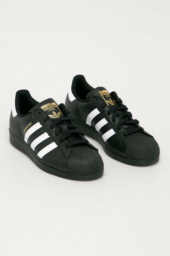 Kožne tenisice adidas Originals Superstar EF5398 crna AW24