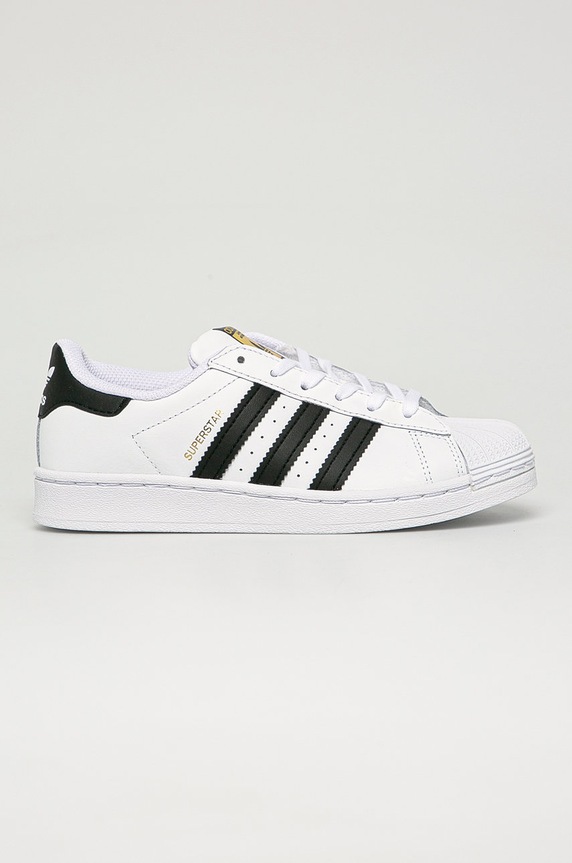 adidas Originals - Dětské kožené boty Superstar FU7714 imitace kůže bílá FU7714