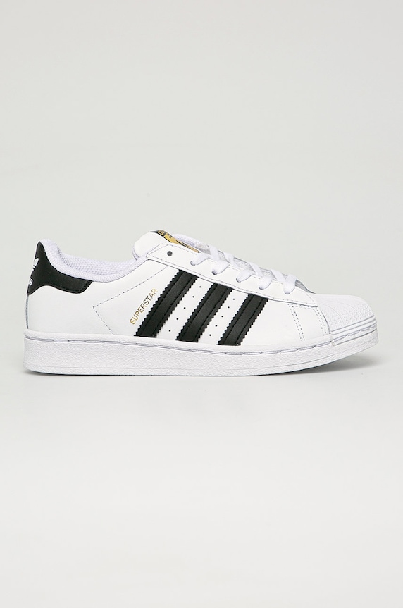 adidas Originals - Dětské kožené boty Superstar FU7714 imitace kůže bílá FU7714