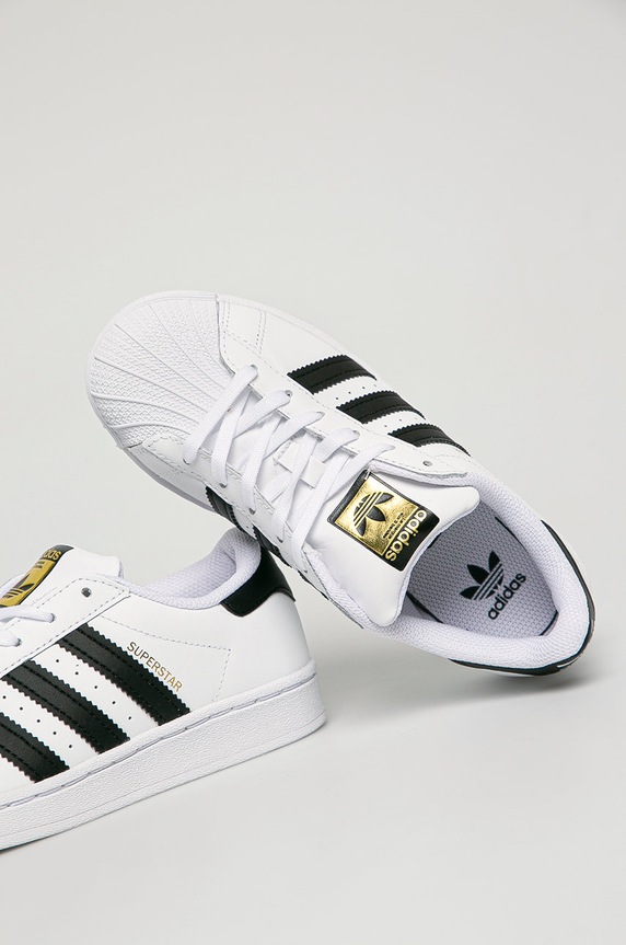 CHLAPEC adidas Originals - Dětské kožené boty Superstar FU7714 FU7714 bílá