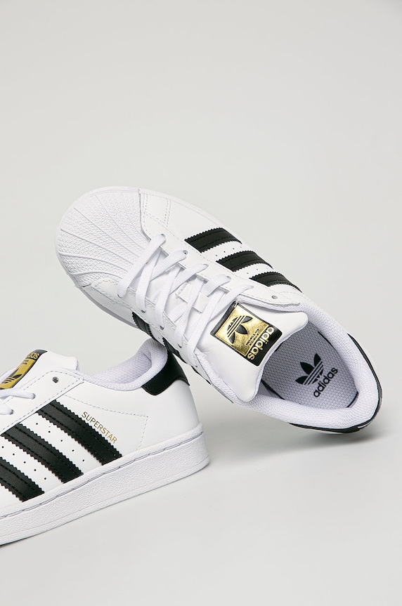 CHLAPEC adidas Originals - Dětské kožené boty Superstar FU7714 FU7714 bílá