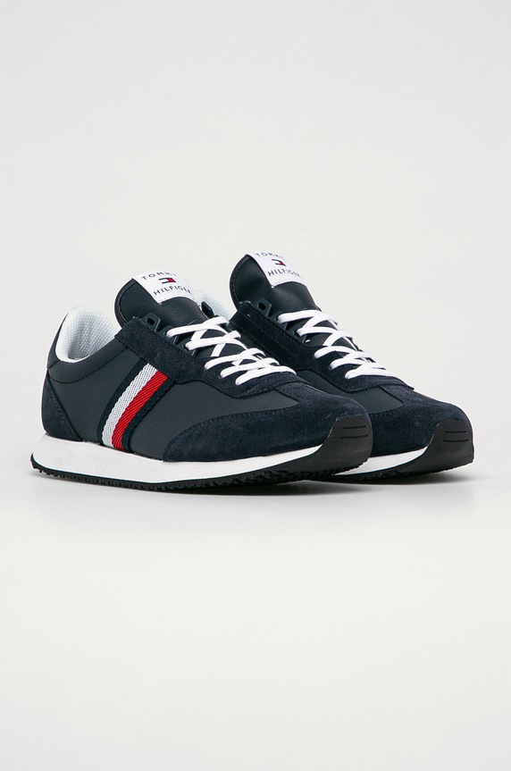 Tommy Hilfiger - Ghete de piele FM0FM03003DW5 bleumarin AW20