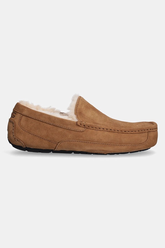 UGG - Δερμάτινες παντόφλες Ascot 1101110.CHE καφέ AW21
