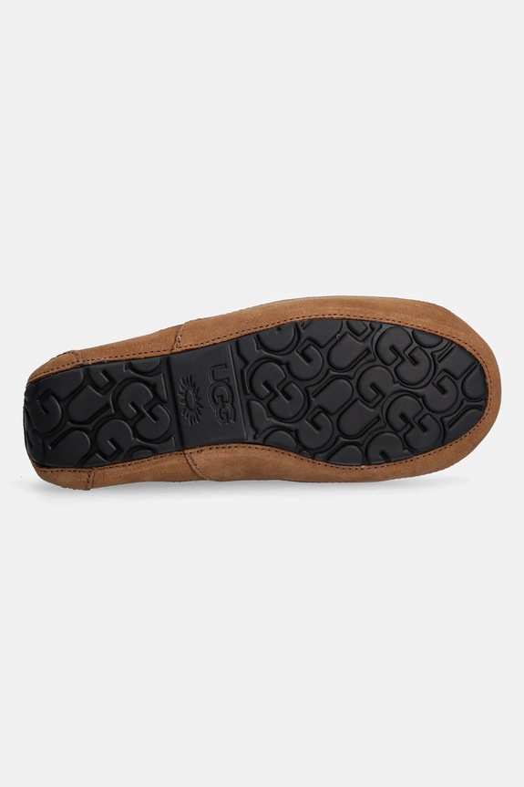 UGG - Δερμάτινες παντόφλες Ascot 1101110.CHE καφέ
