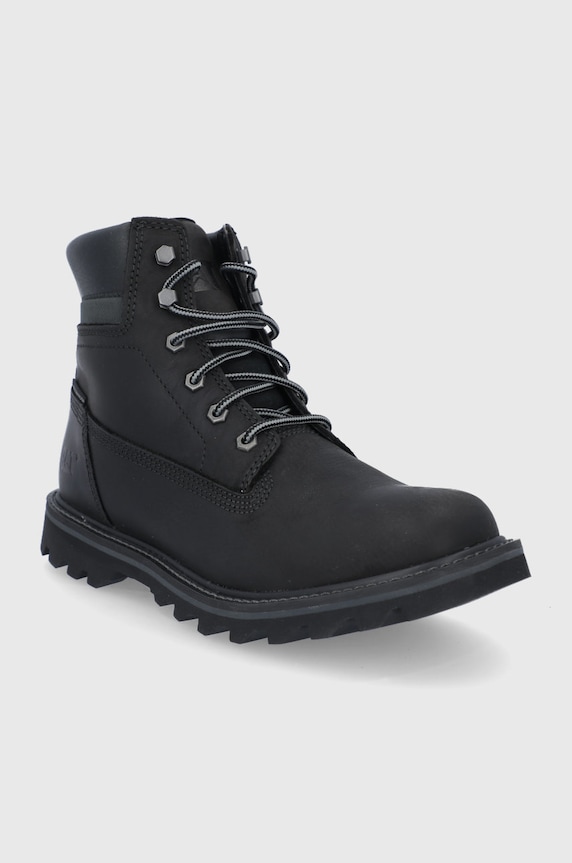 CAT Footwear bocanci de piele P721724.CAT negru AW23