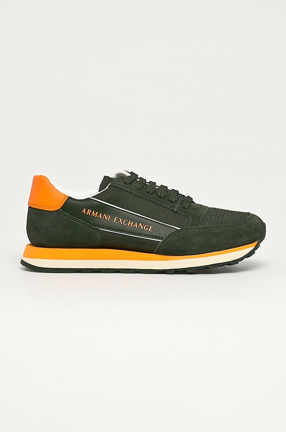 Topánky Armani Exchange textilný zelená XUX083.XV263
