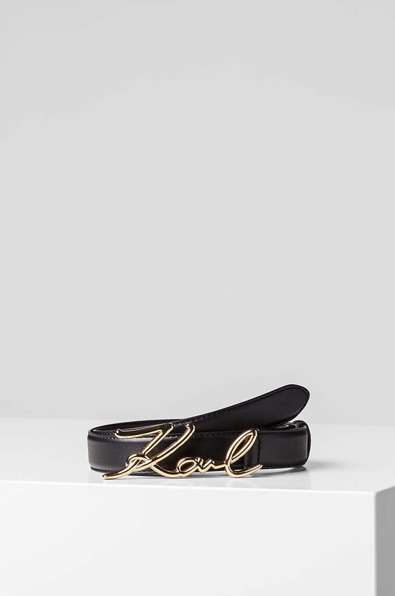 Karl Lagerfeld - Curea de piele 205W3103 negru