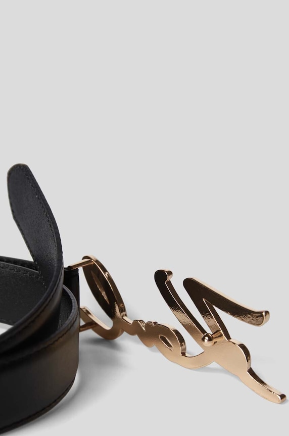 Accesorii Karl Lagerfeld - Curea de piele 205W3103 negru
