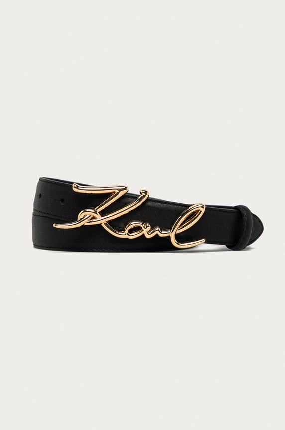 Karl Lagerfeld - Curea de piele negru 205W3103