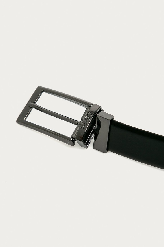 HUGO - Pasek skórzany 50307803 50307803 czarny AA00