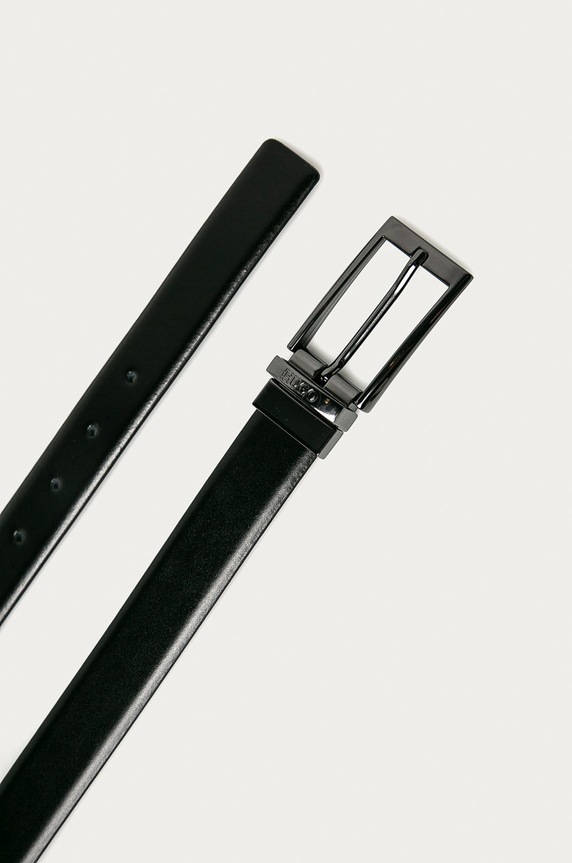 Akcesoria HUGO - Pasek skórzany 50307803 50307803 czarny