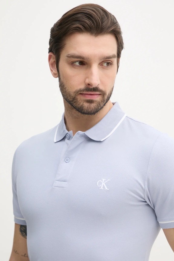 Calvin Klein Jeans tricou polo albastru J30J315603