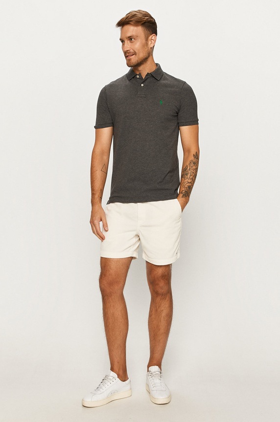 Polo Ralph Lauren - Poló 710782592002 szürke AW20