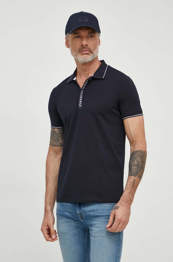 Armani Exchange poló sötétkék 8NZF71.ZJH2Z