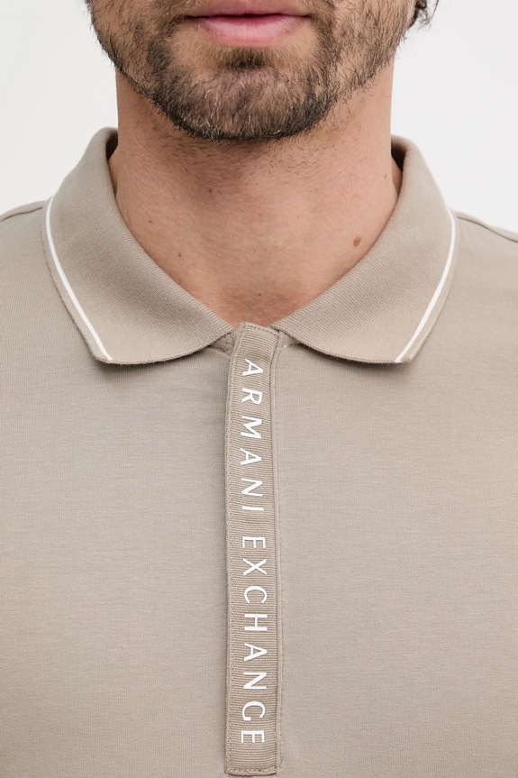 Armani Exchange poló 8NZF71.ZJH2Z barna