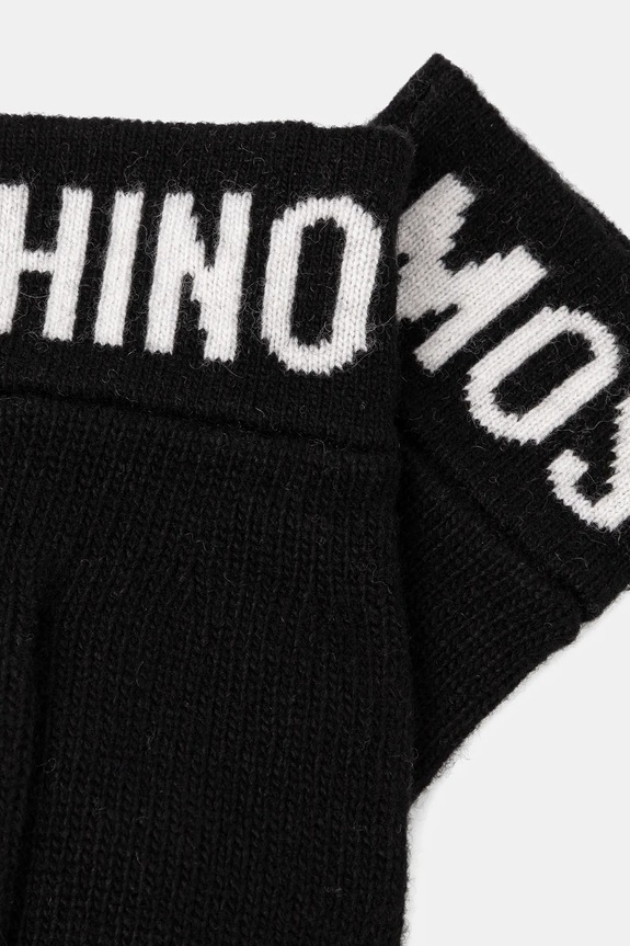 Vlnené rukavice Moschino M2357.65232 čierna AW25